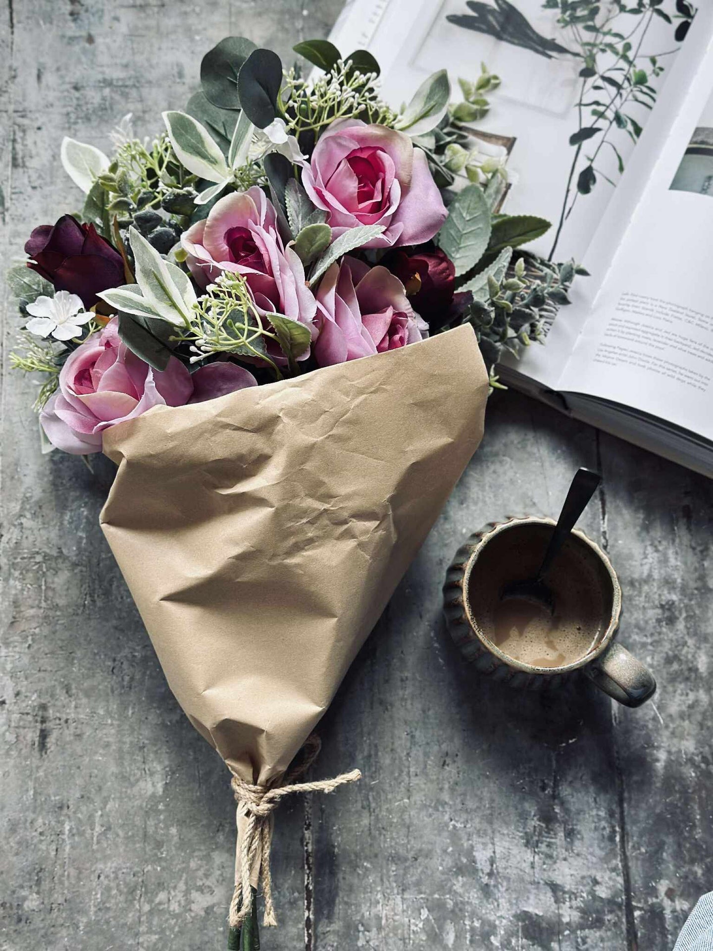 Bukett med rosor - Rosa