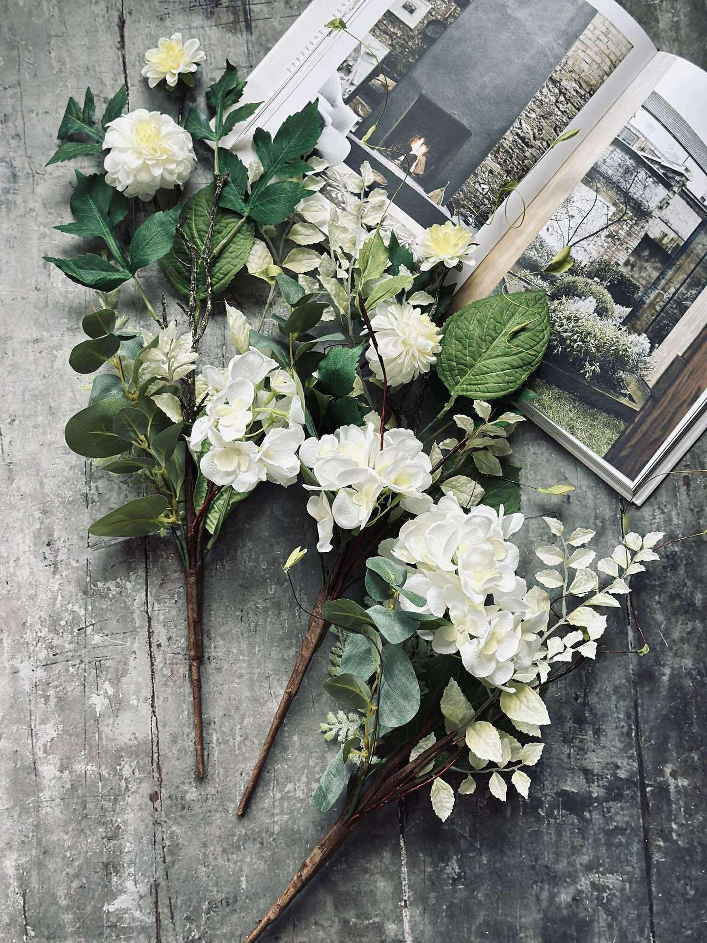 Bukett Hortensia - Vit
