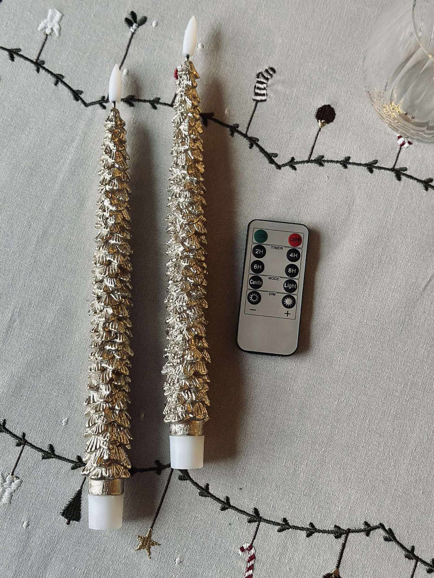 LED Scenljus 2 st - Julgran guld