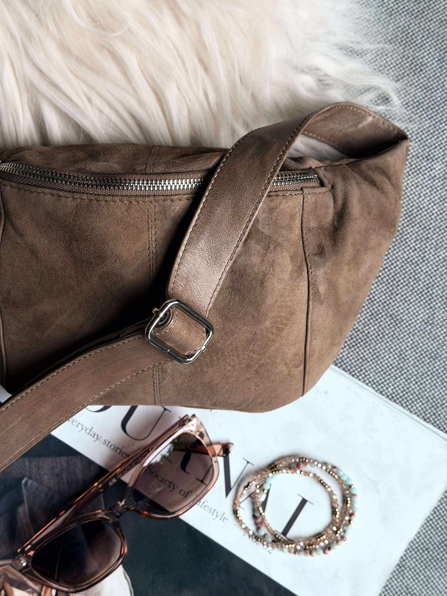 Bumbag JUNE Ruskinn - Nude brown