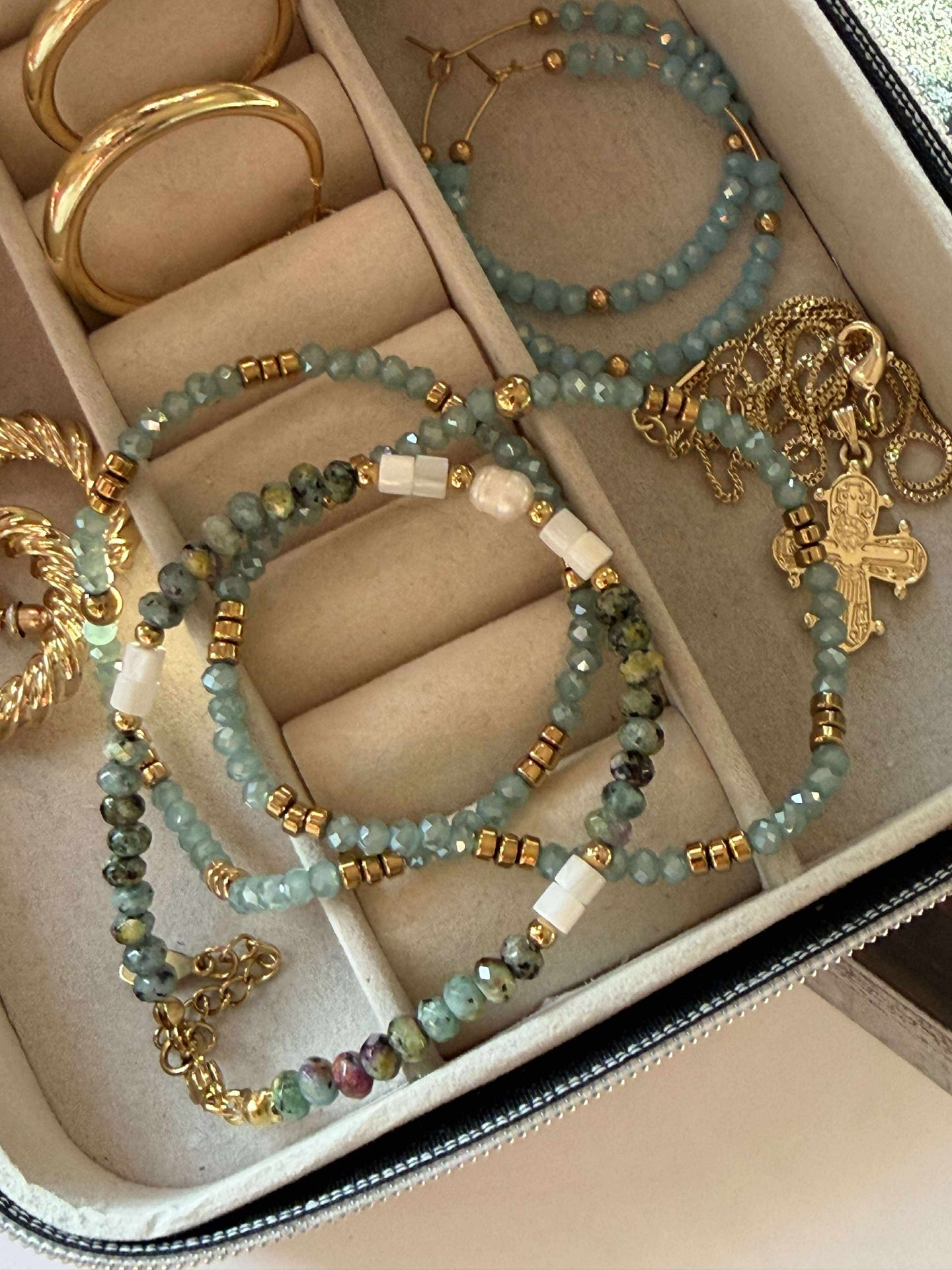 Armband Sarabella Aqua – Set med 3 st