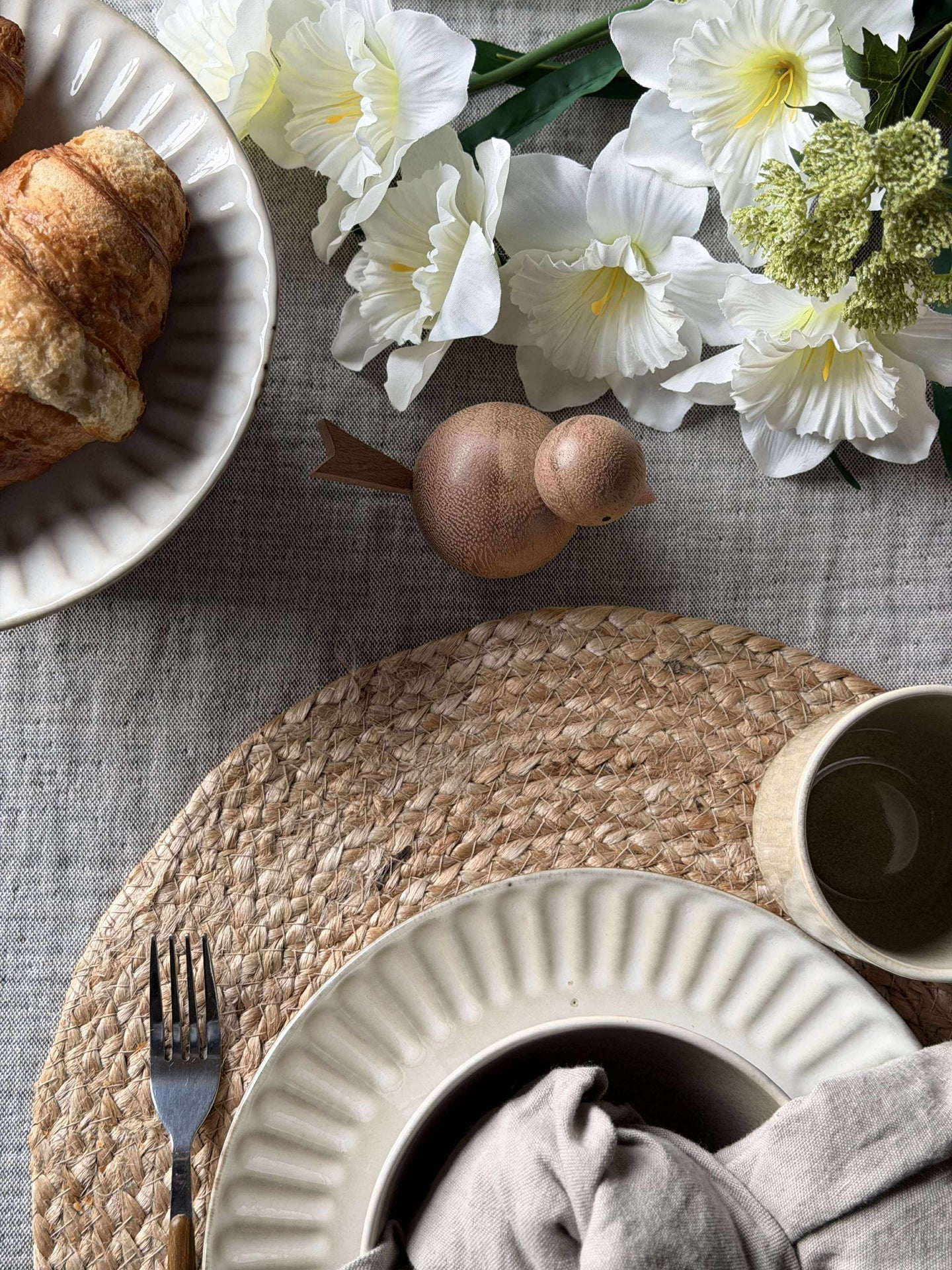 Sittande Fågel - Bärnsten Brun Stor