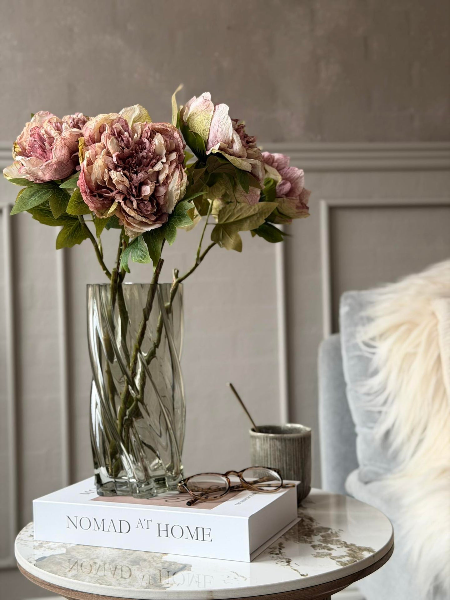 Blomma Pion - Antik Cream / rosa