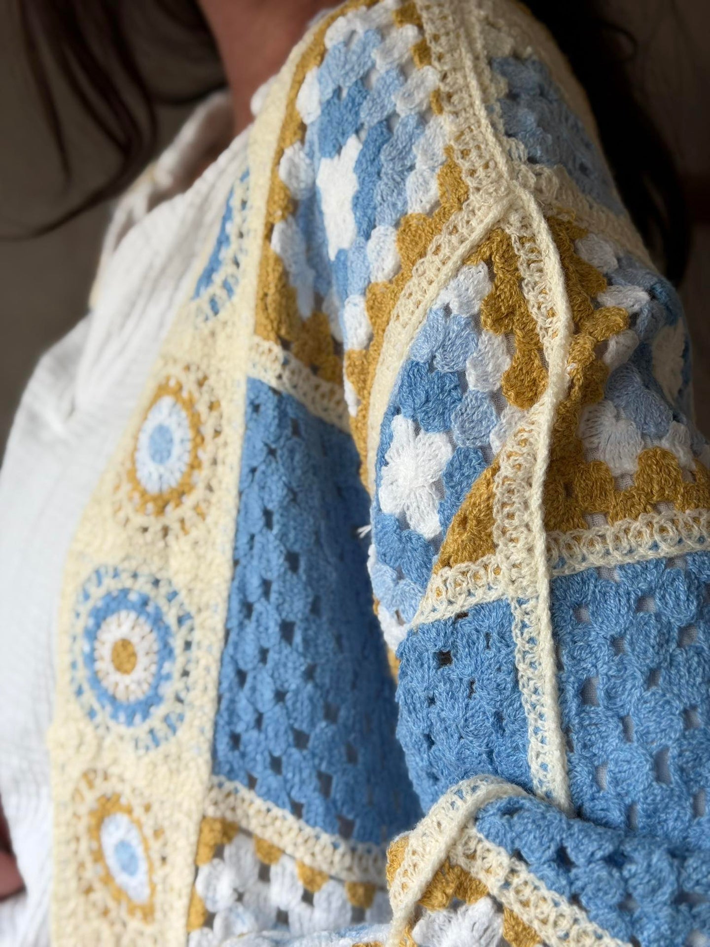 Cardigan Boho - Blå