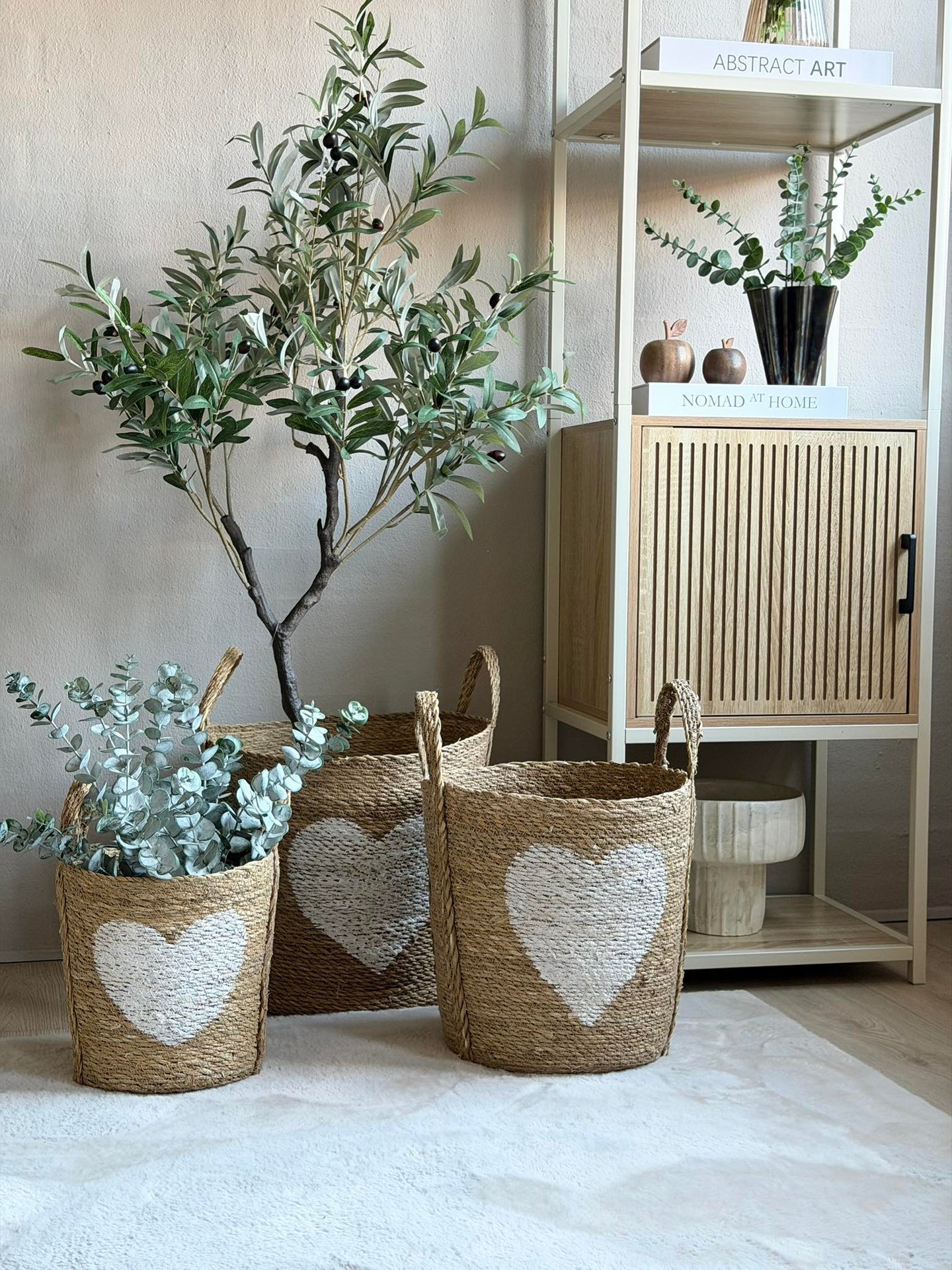 Korgset med hjärta - Set med 3 st