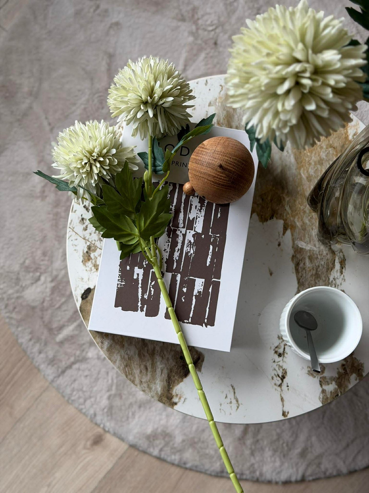 Blomststjälk 53 cm - Vit