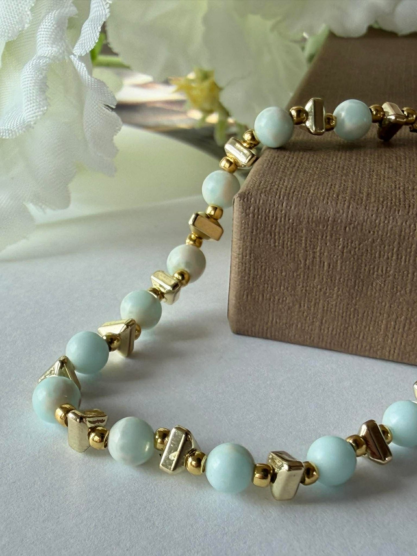 Armband TILDE - Natursten - Jadegrön