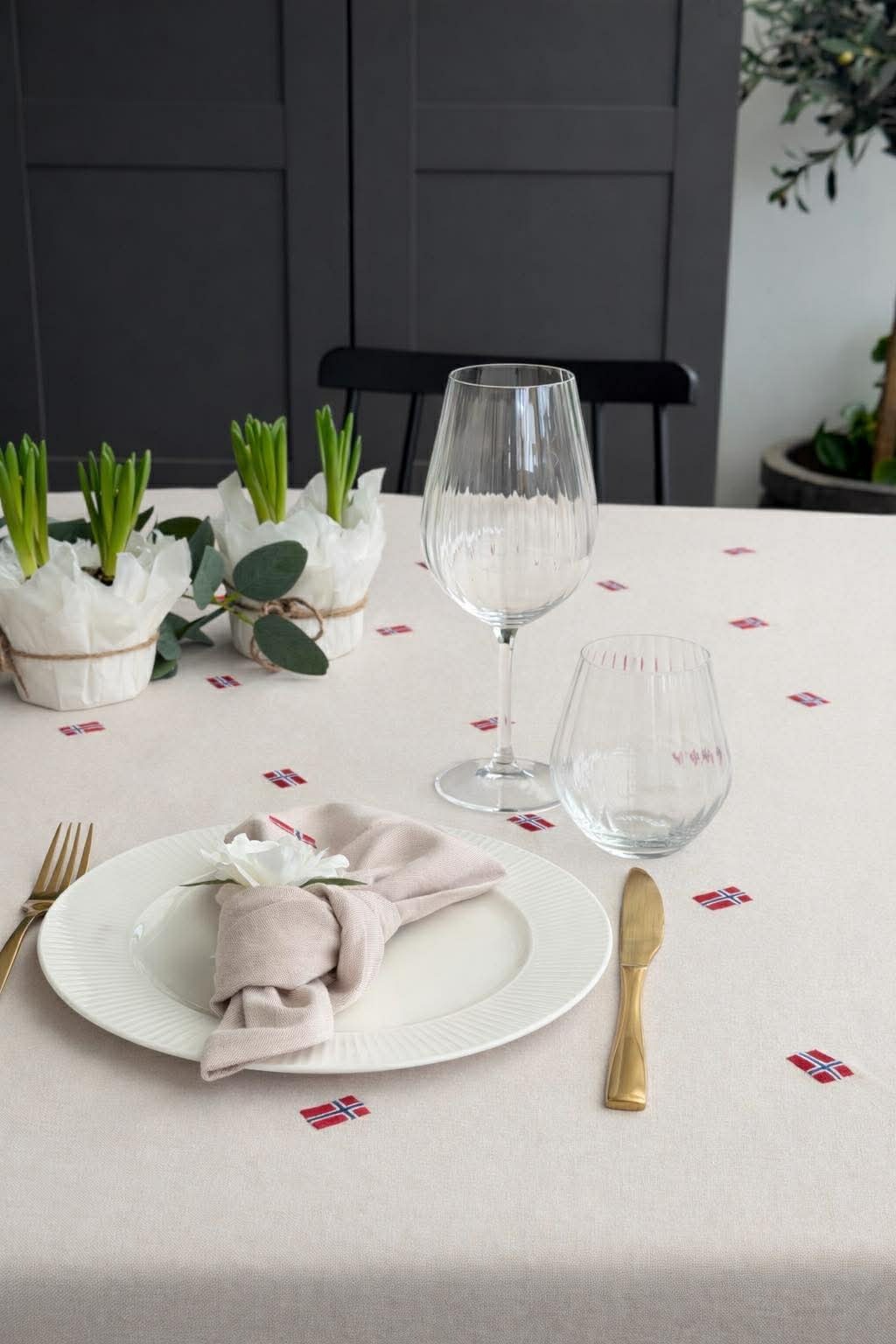 Munservetter med norska flaggor – 4 st