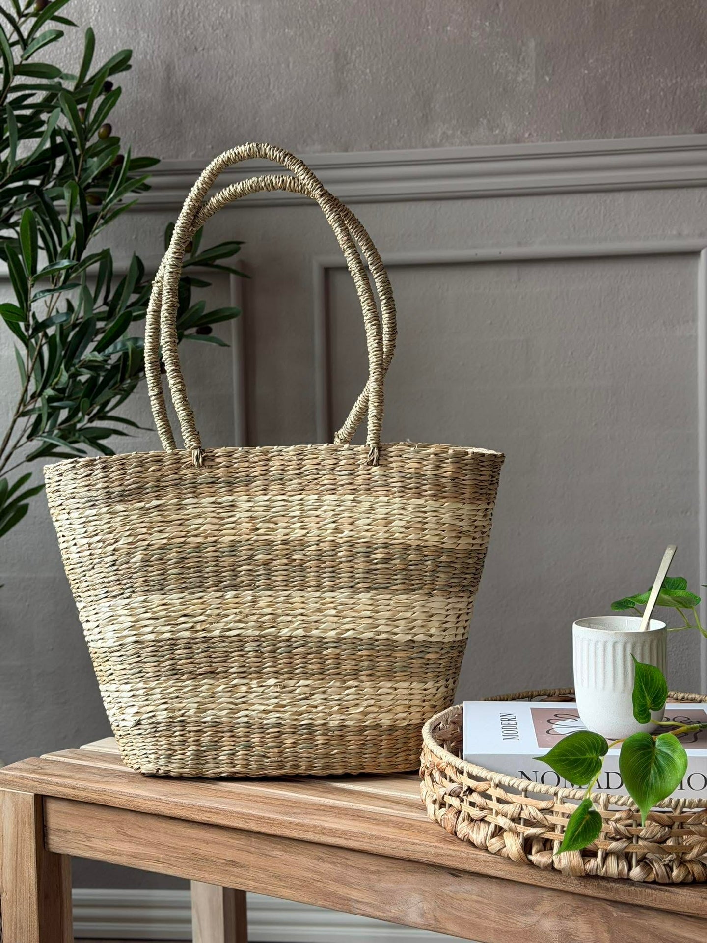 Shopper - Sjögräs Ränder