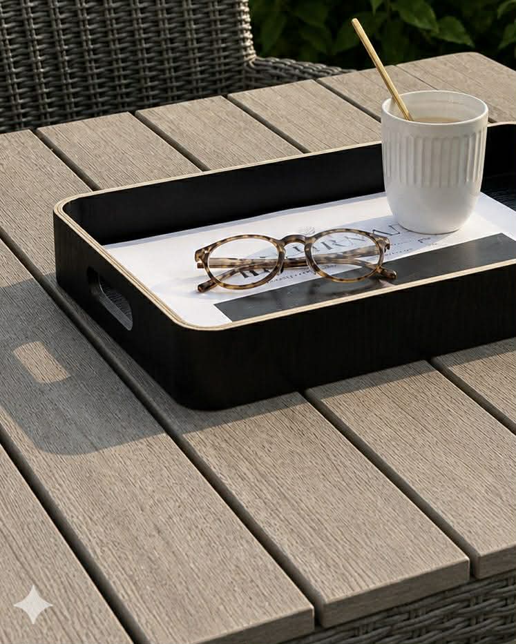 Bricka black wood - flera storlekar
