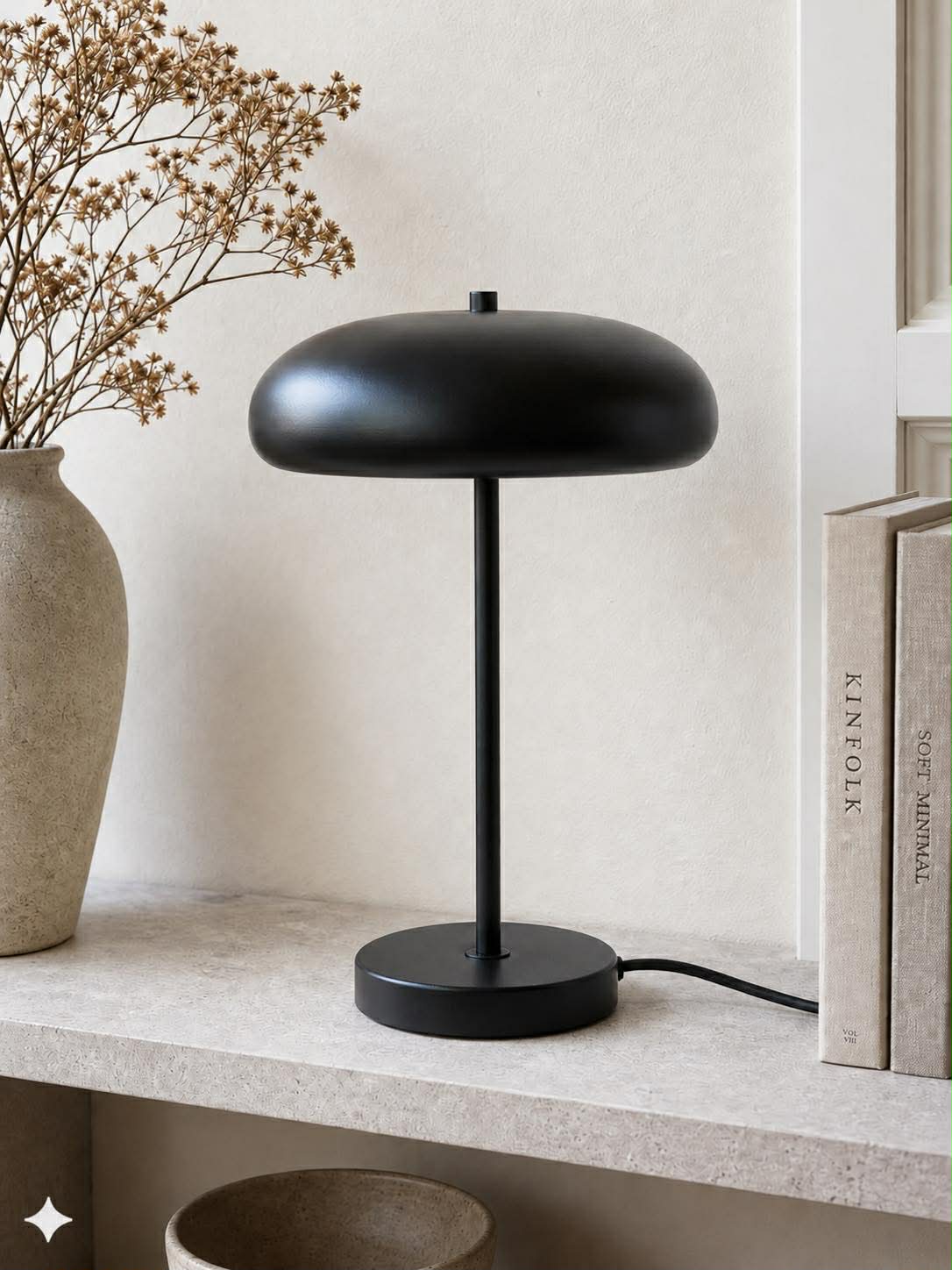 Bordslampa - Svart metall