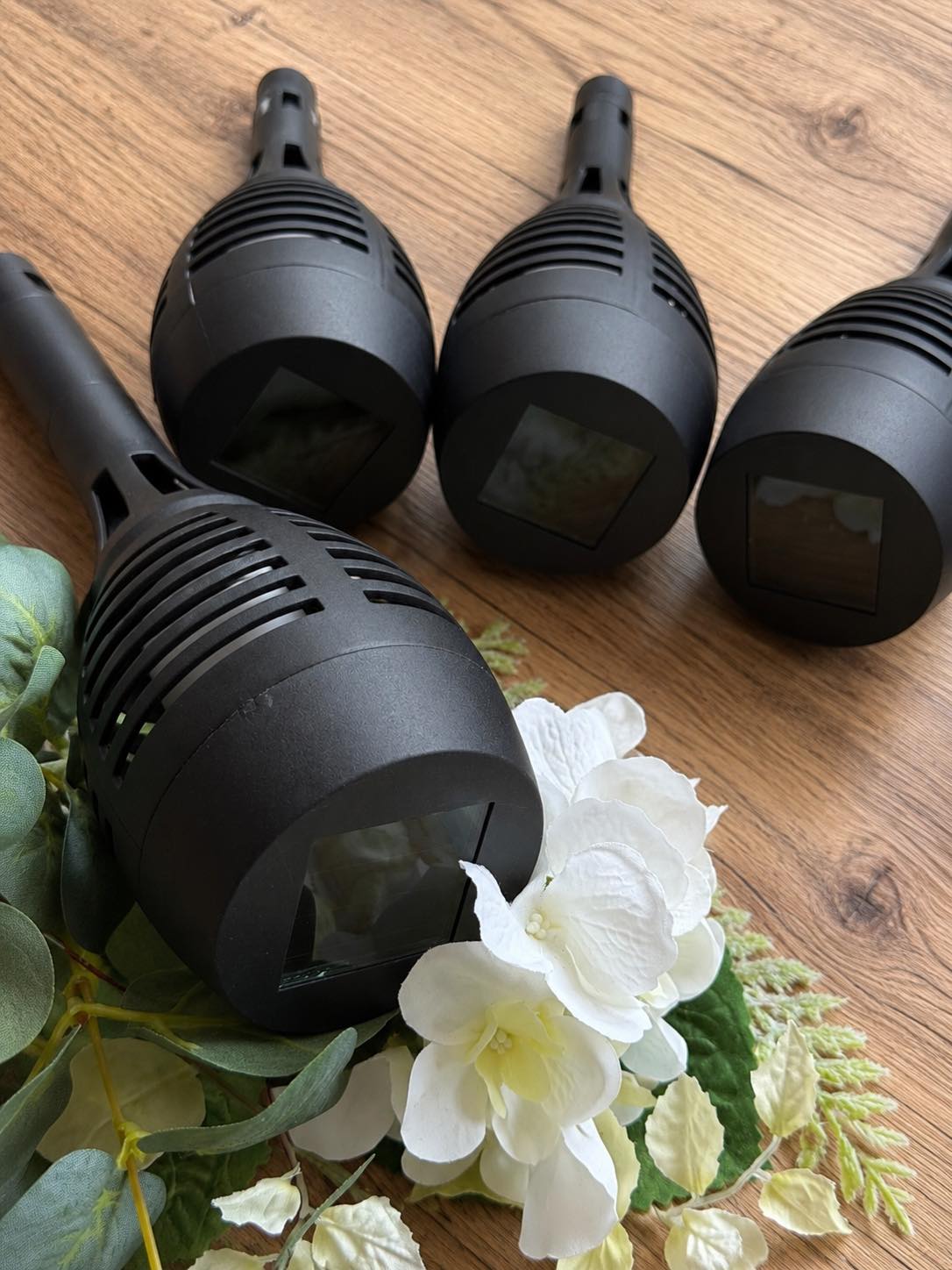 Facklor med solceller - Set med 4 st