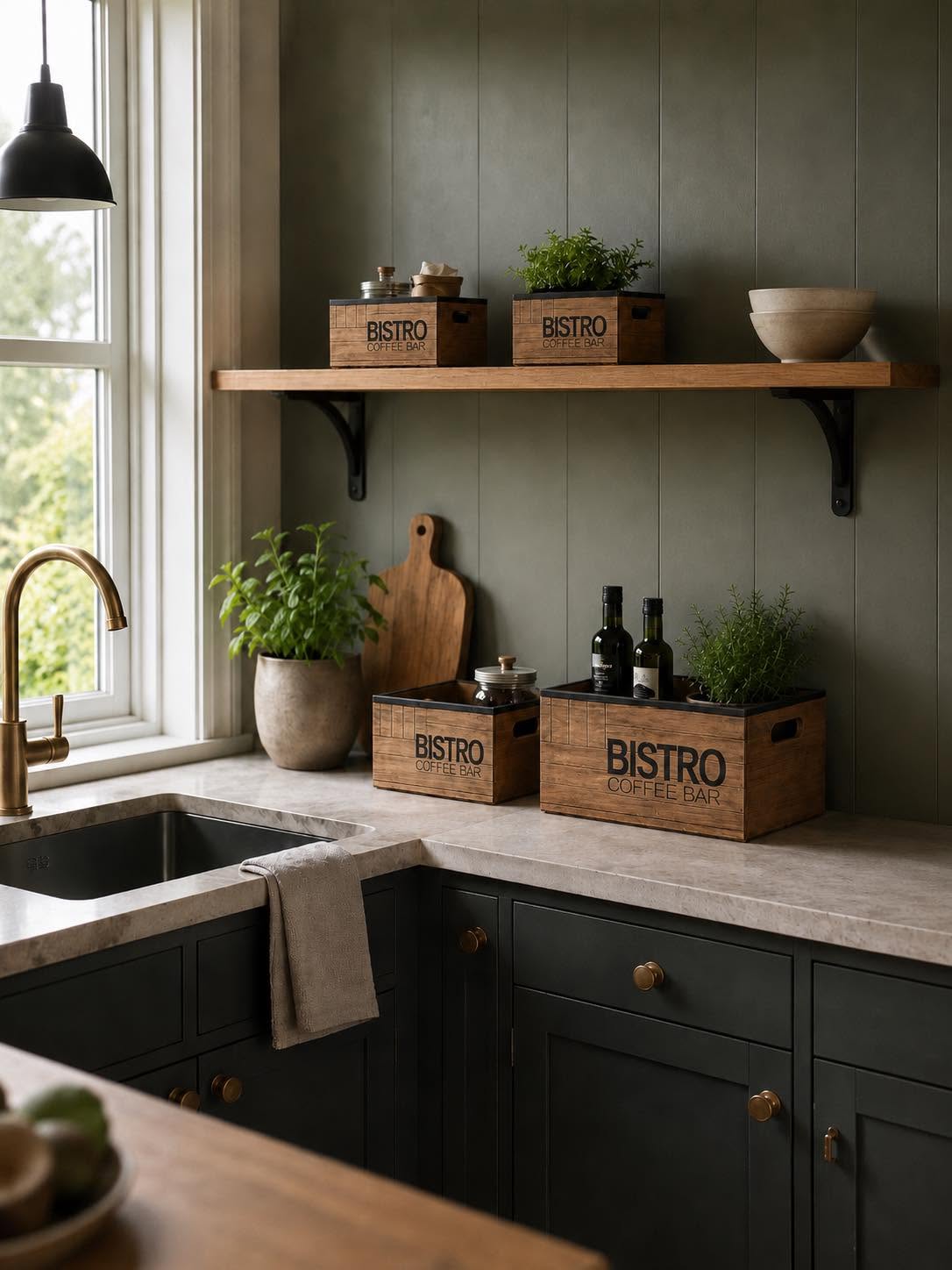Kasser BISTRO - Set med 4 st