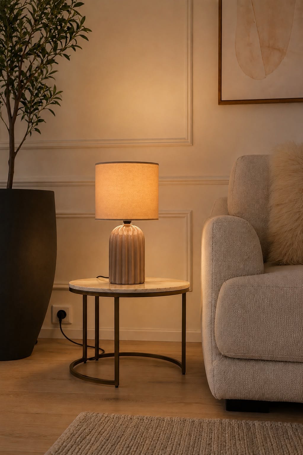 Bordlampa Taupe
