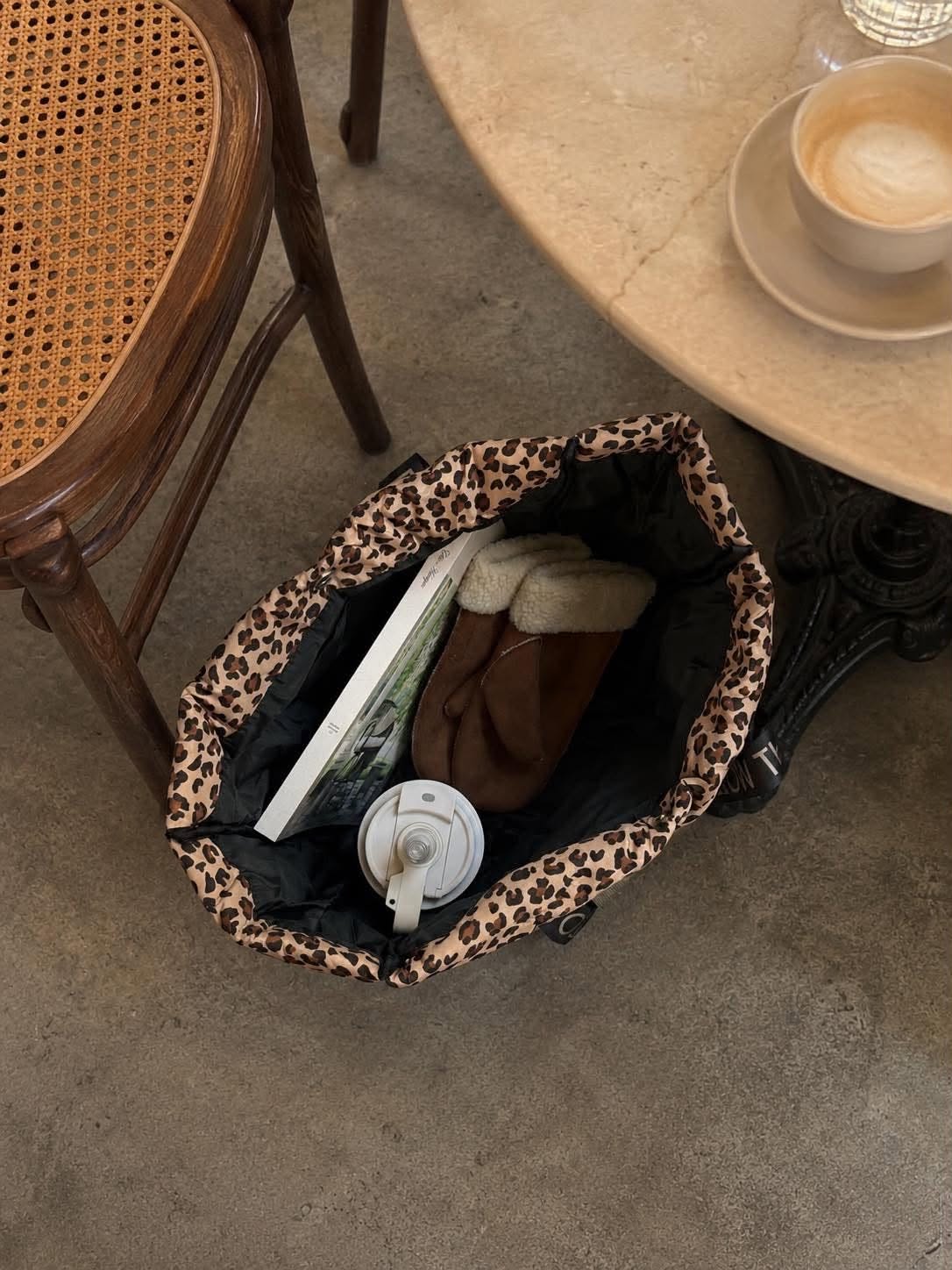 Quiltad shopper Leopard