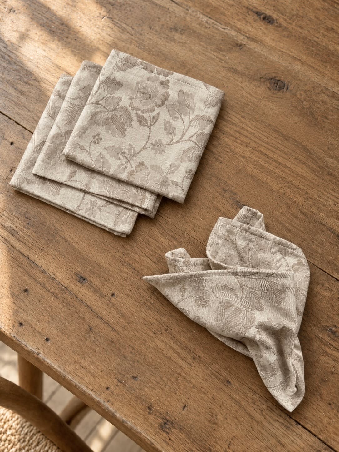 Servetter JACQUARD Sand - 4 st
