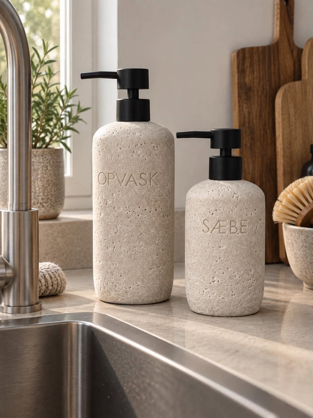 Dispenser med pumpe - Natur opvask
