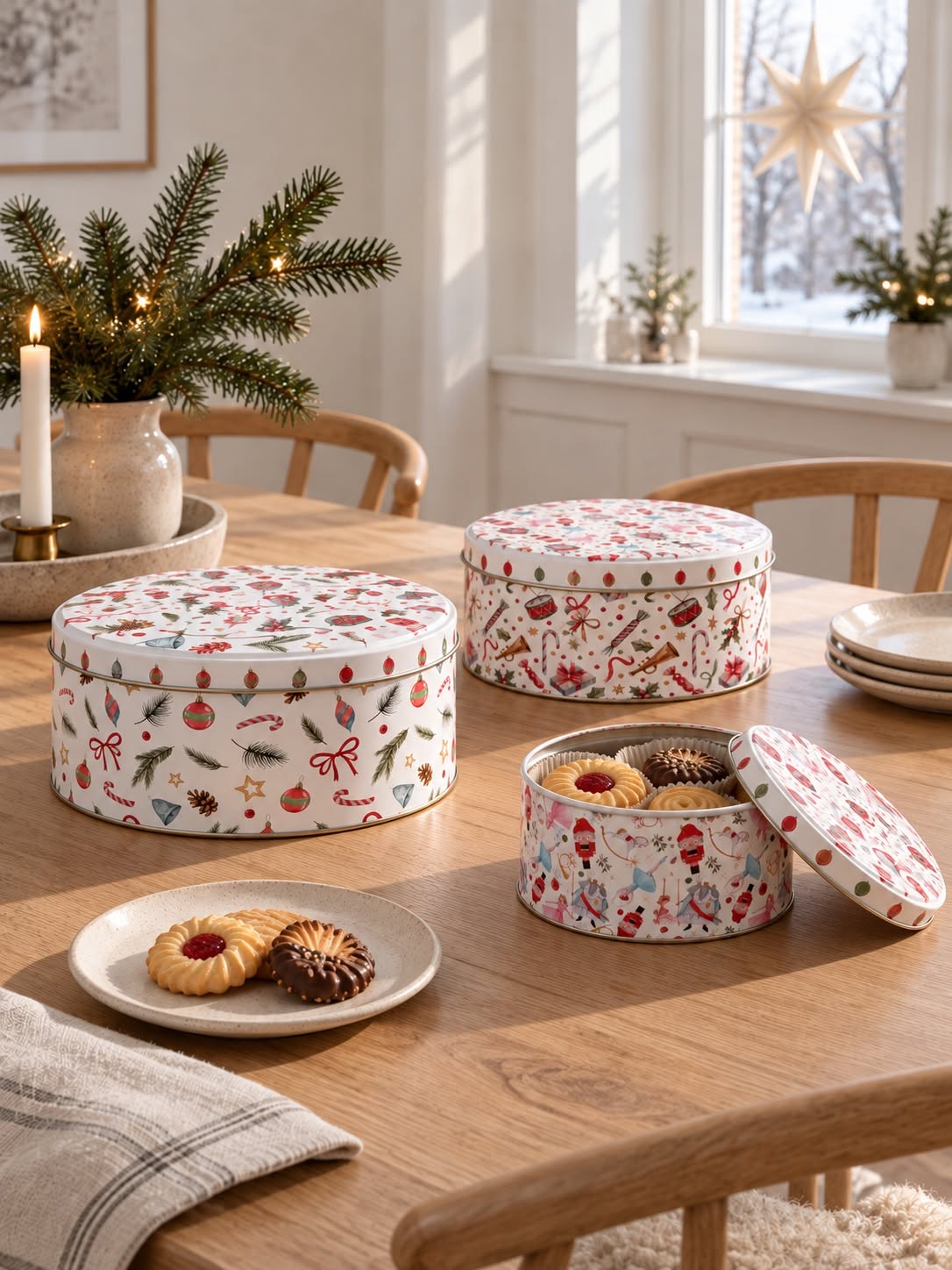 Kagedåser – Julemotiv