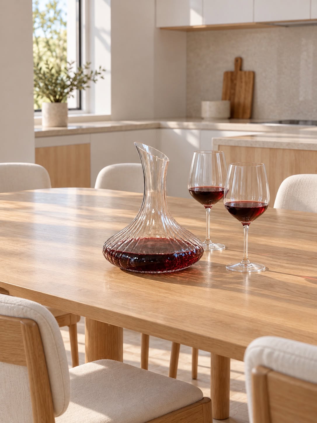 Vinkaraffel i borosilikatglas