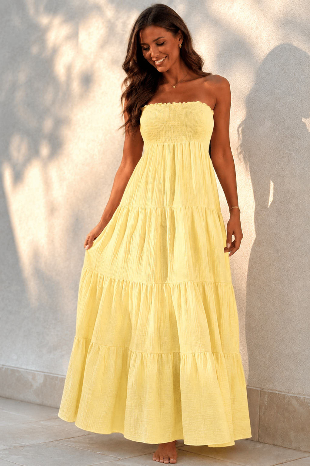 Kjole Molly - Soft yellow