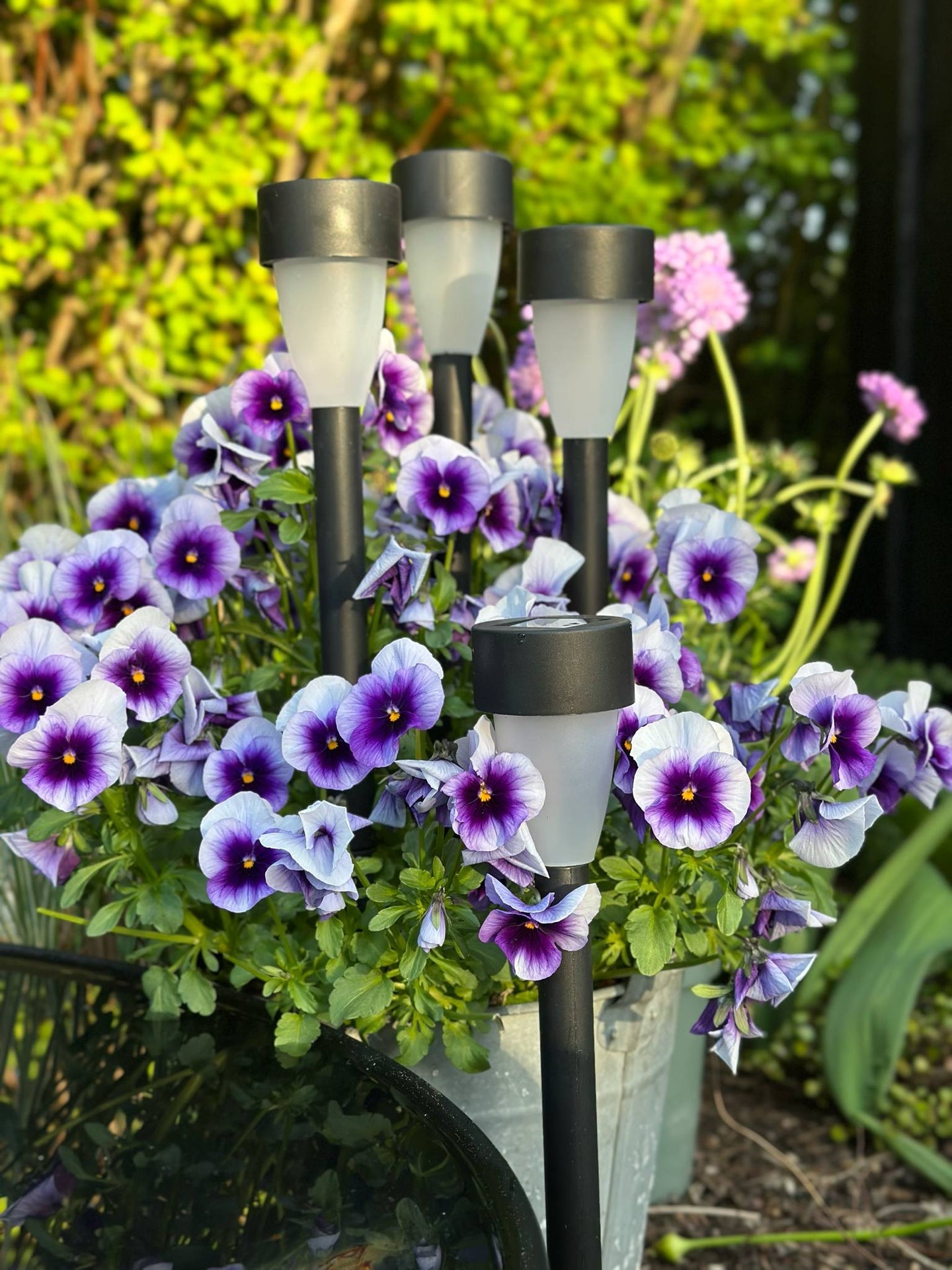 Fackla med solceller – Set om 4 st.