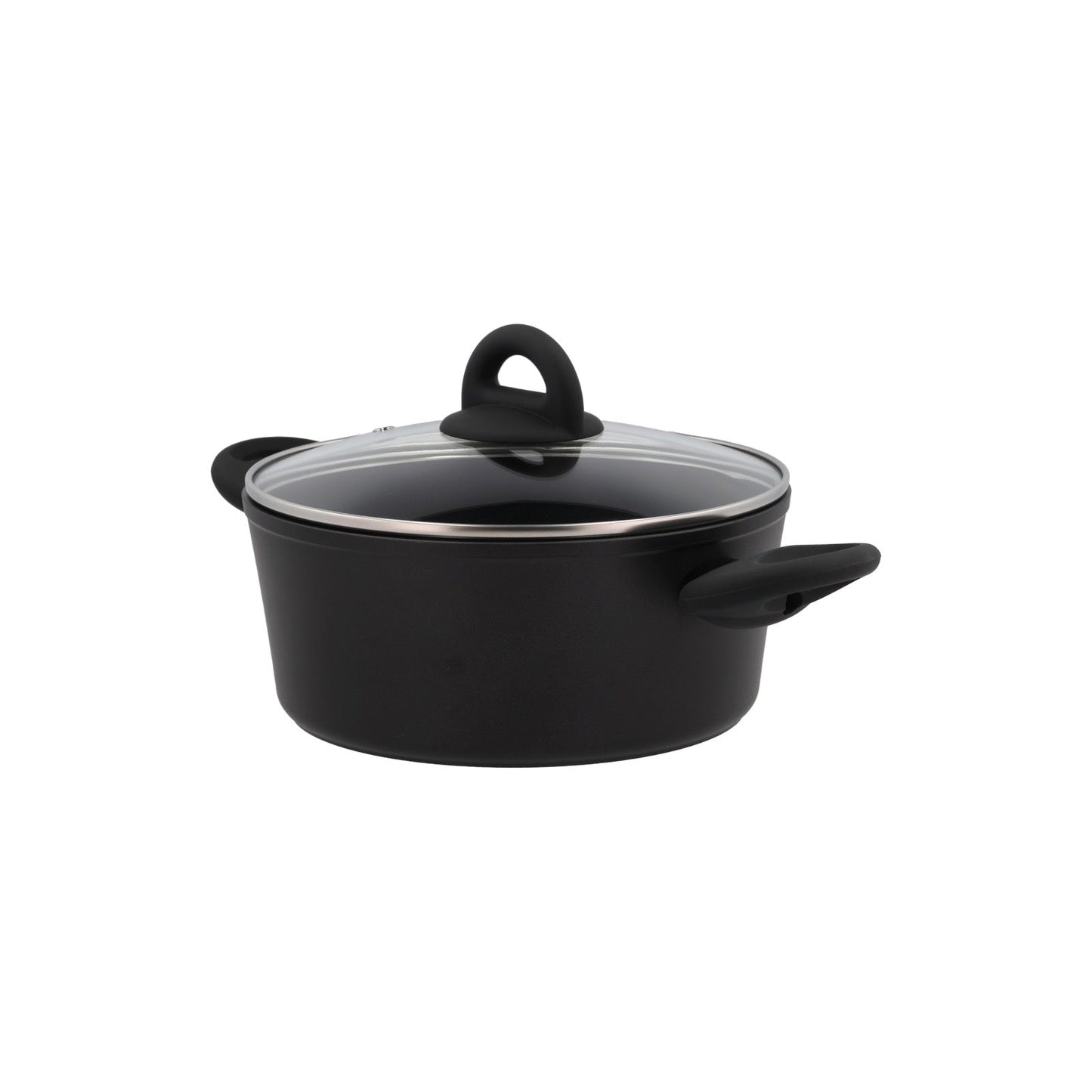 Kastrull - Med glaslock - Aluminium/keramisk beläggning