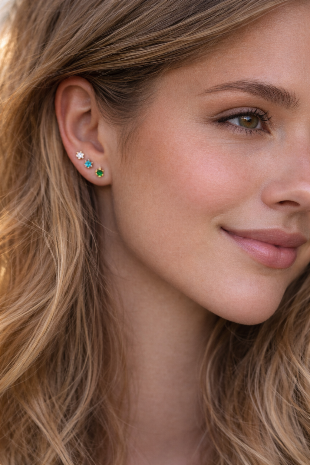 Mix box GIA - Emerald, Blå och Klar - förgylld