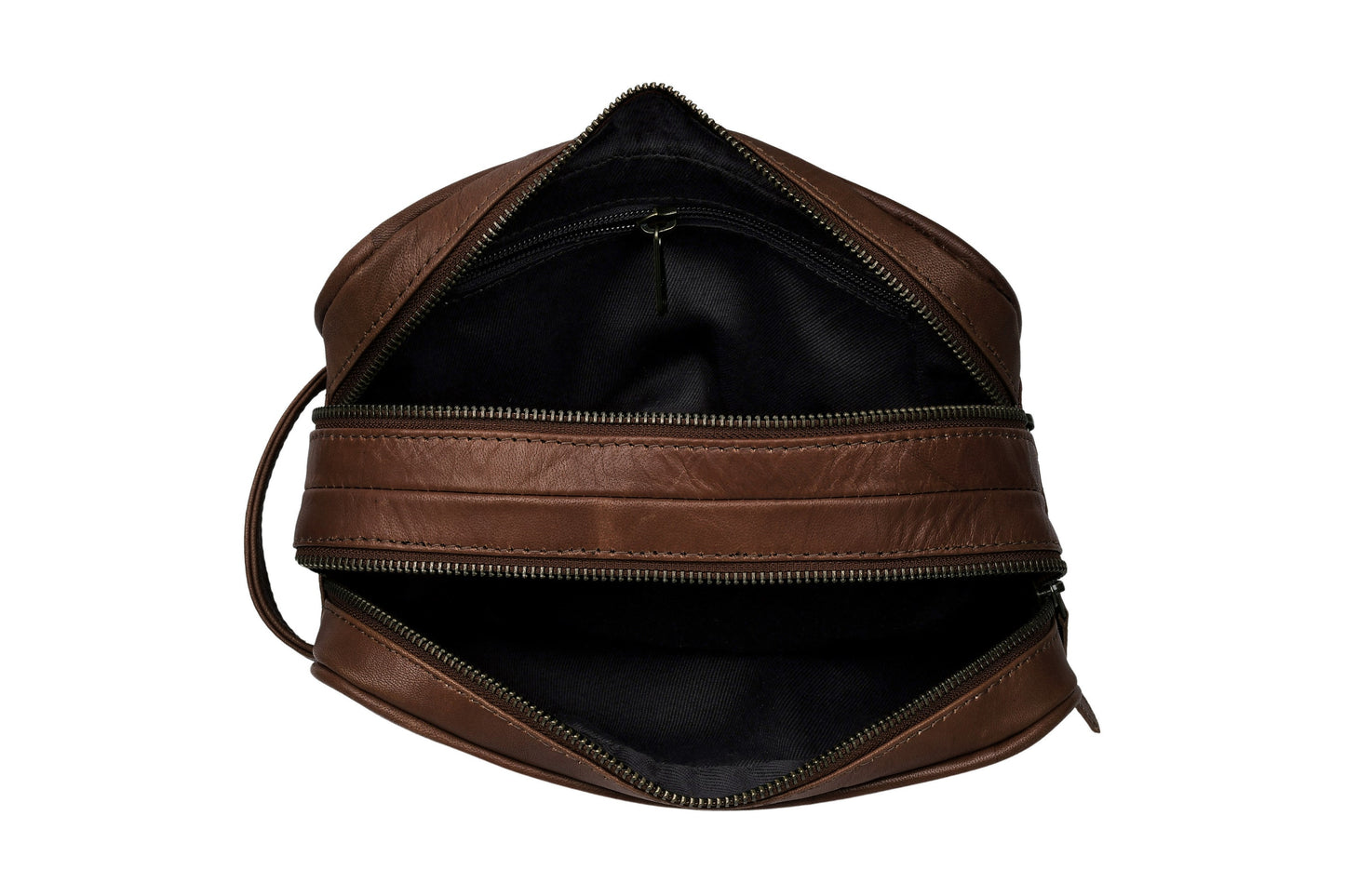 Toalettväska dubbel Faust - Dark brown