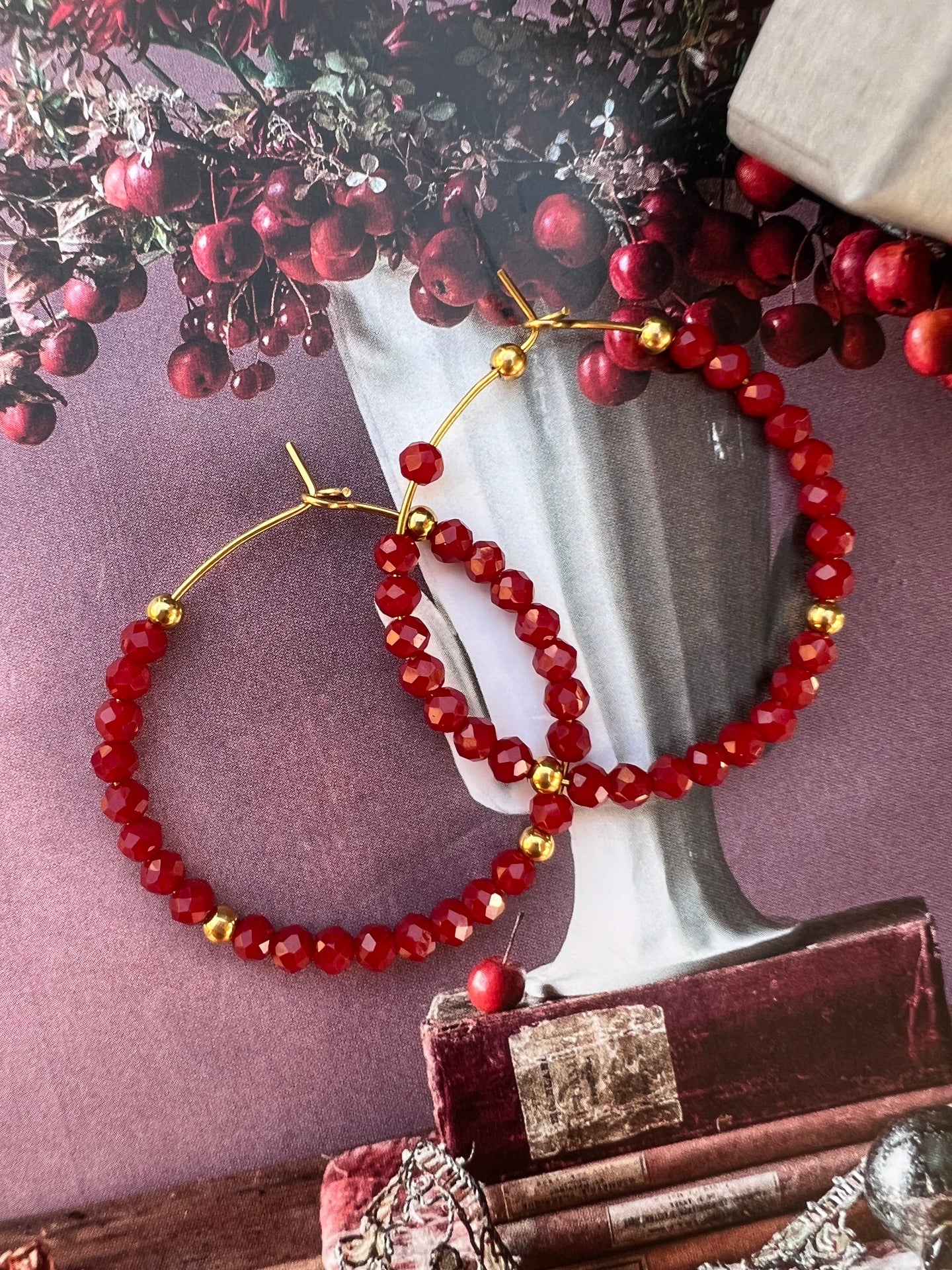 Örhängen Merle – Röd