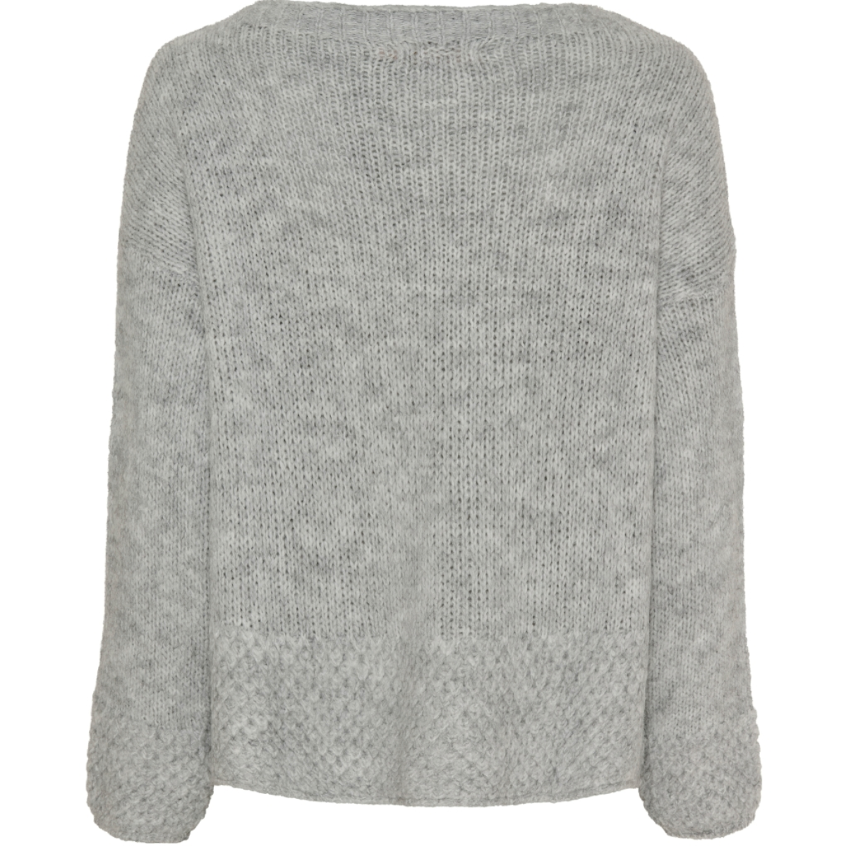 Stickad Celeste Grey