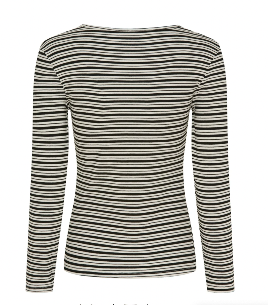 Blus Christel randig - Black / Creme