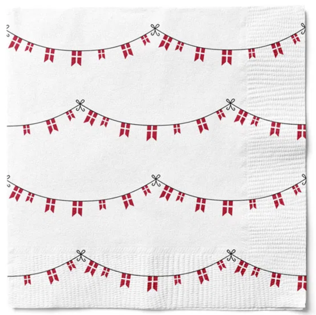 Servetter med flagga - 20 st