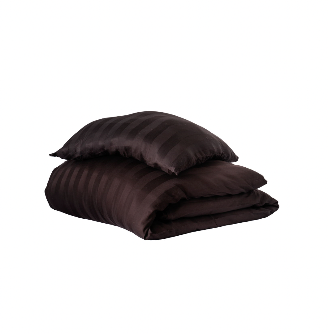 Bambu satin sängset, brun, 140x200 - 63x60