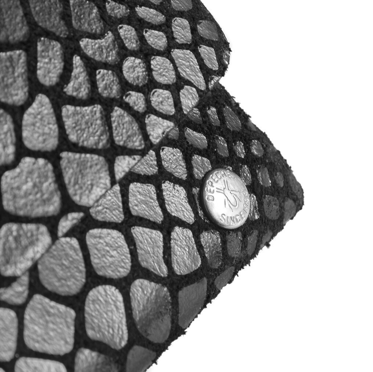 Aura liten plånbok - Svart krokodil