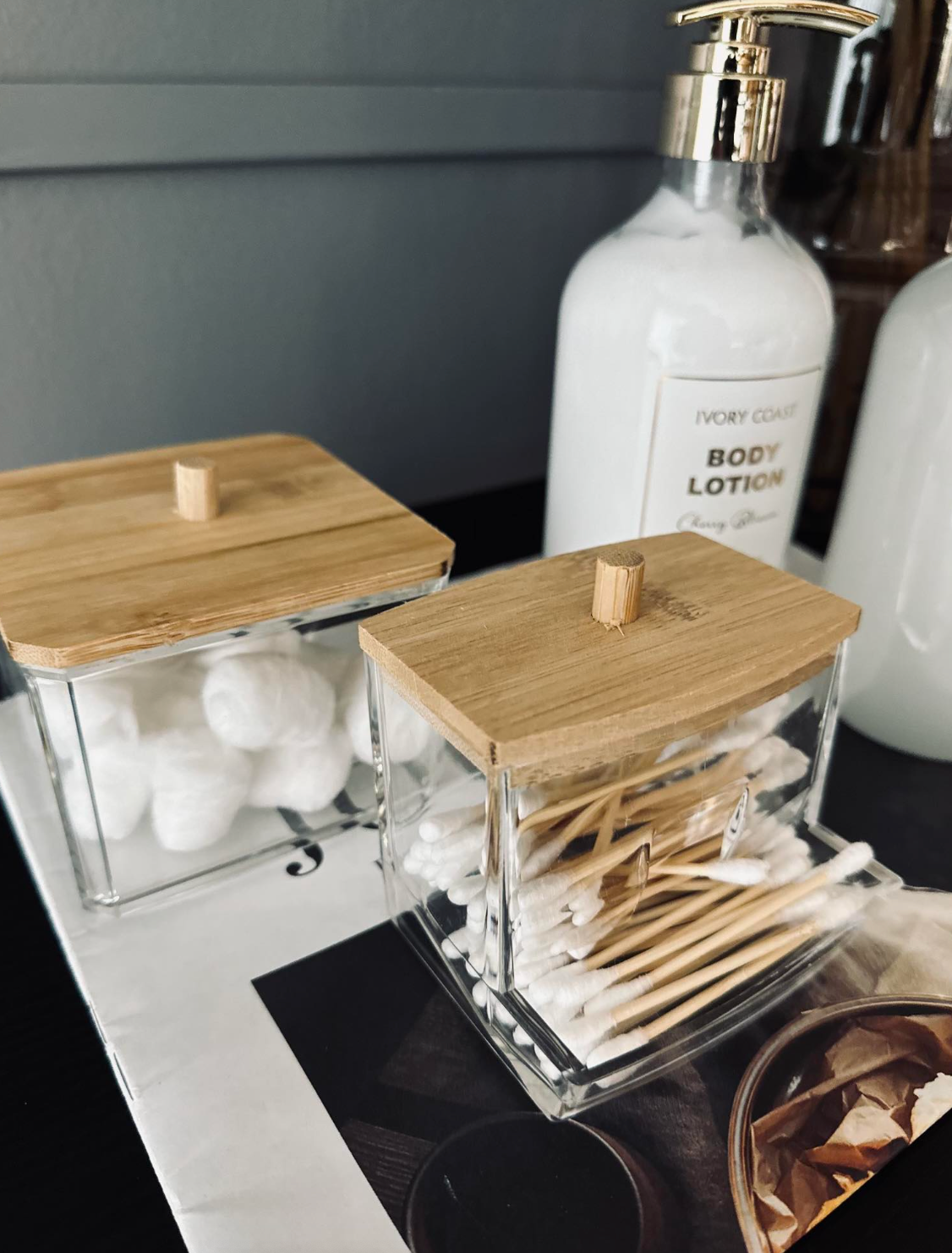 Makeup-organizer - Akryl med bambulock