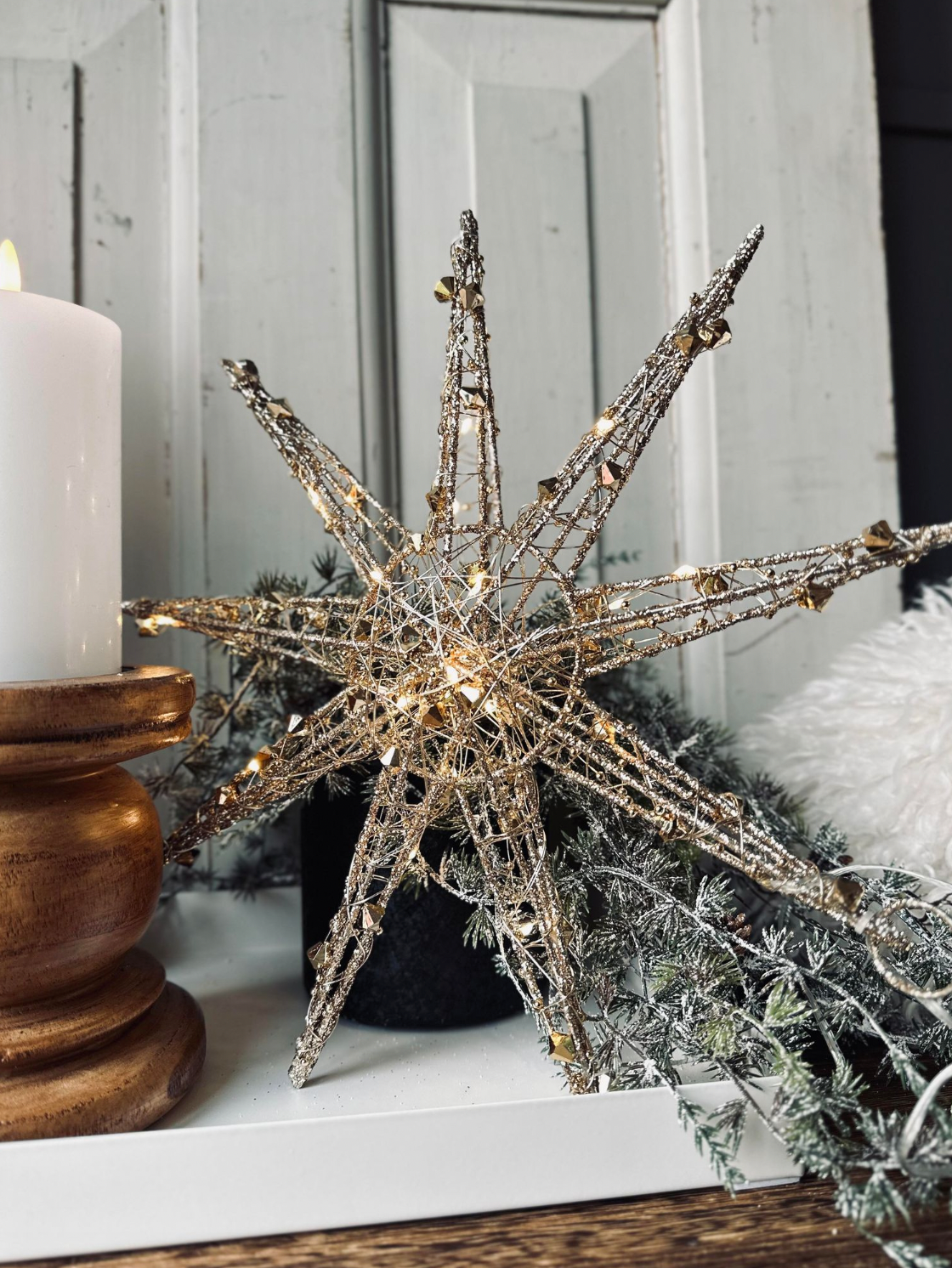 Stjärna med LED-ljus - 50 cm