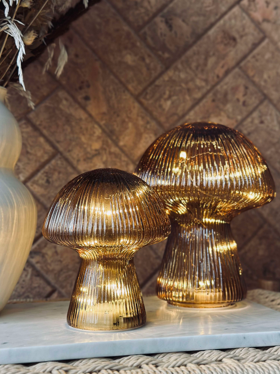 Svamp med ränder 20cm - Gyllene