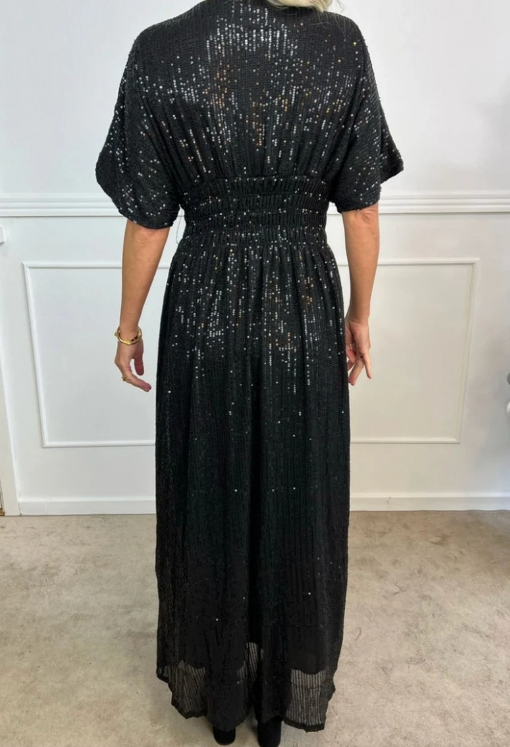 Glitterklänning Svart