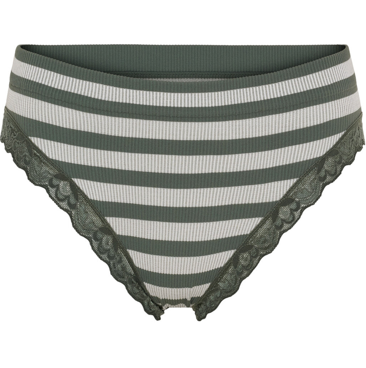 Trosor ISA randig ribb - Oliv