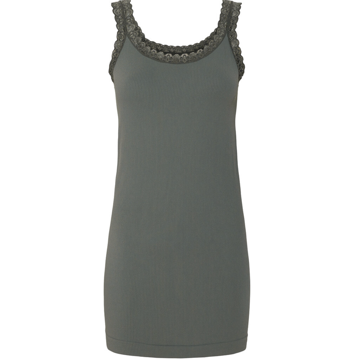 Frida Top Long - Oliv