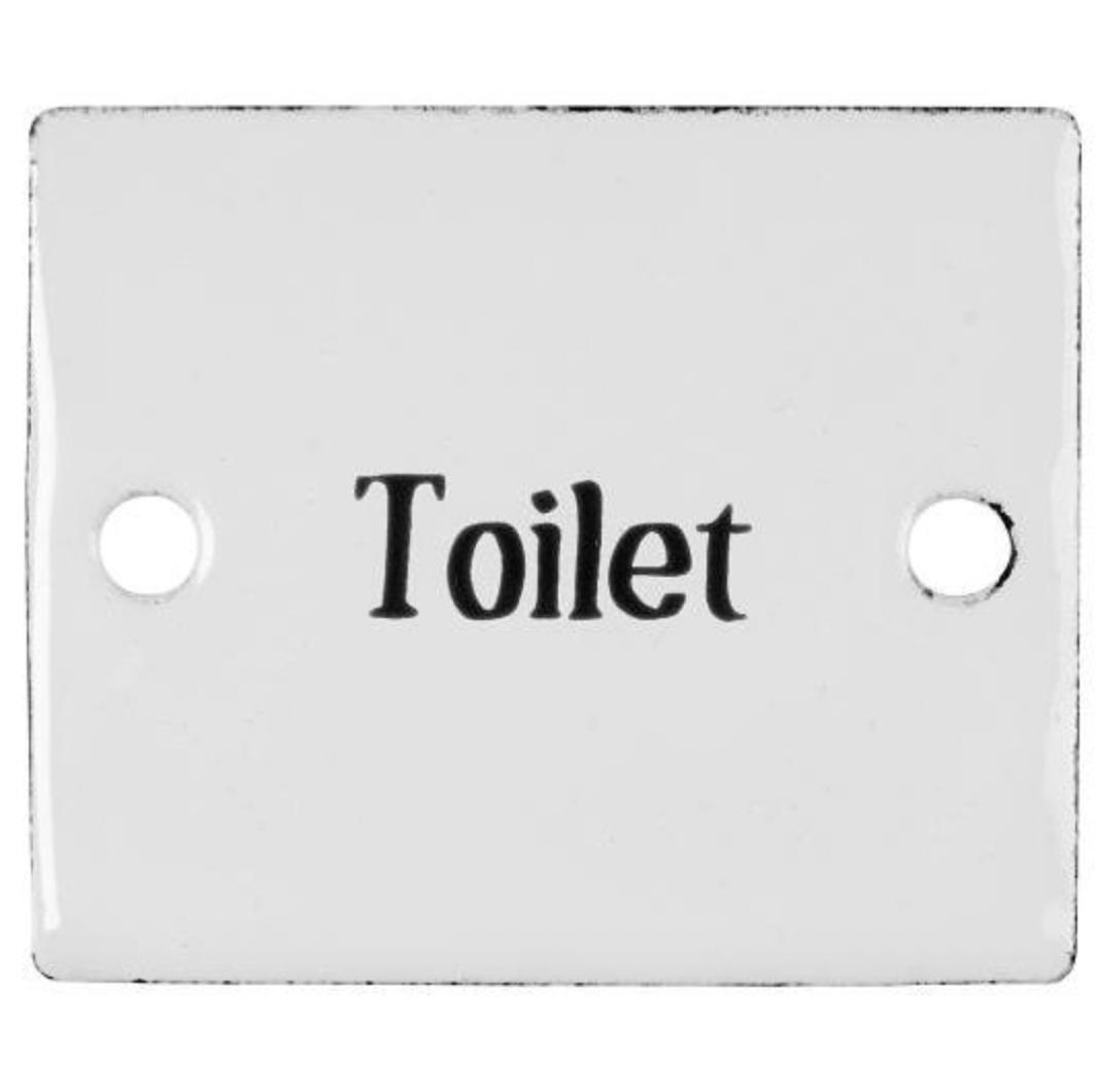 Emaljskylt Toalett