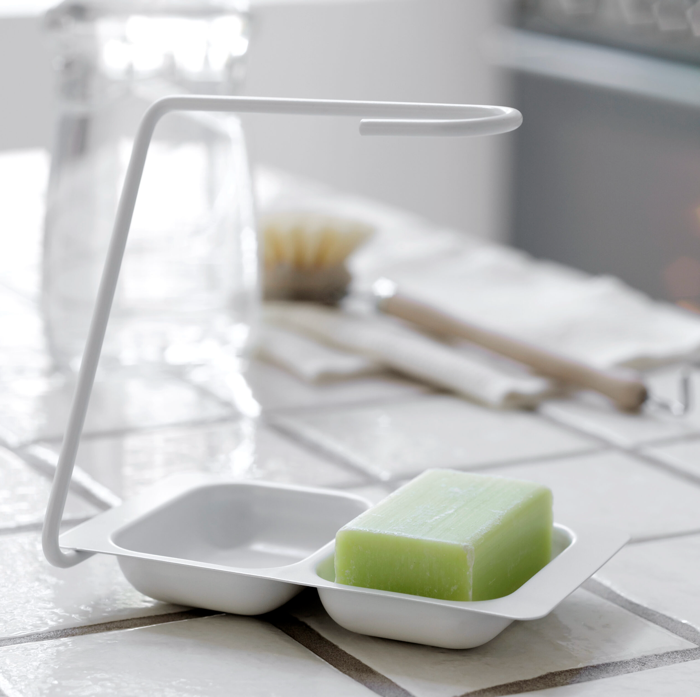 Diskställ - Vit stål