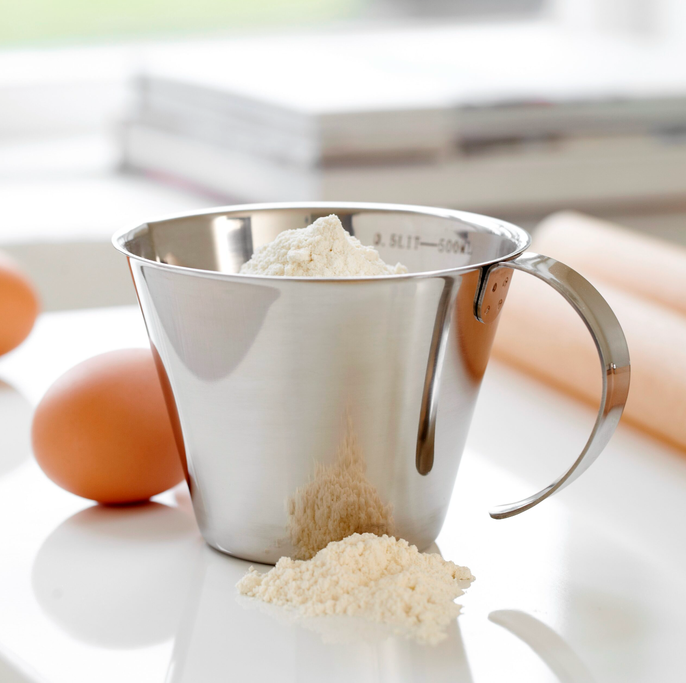 Måttkanna rostfritt stål - 0,5 l