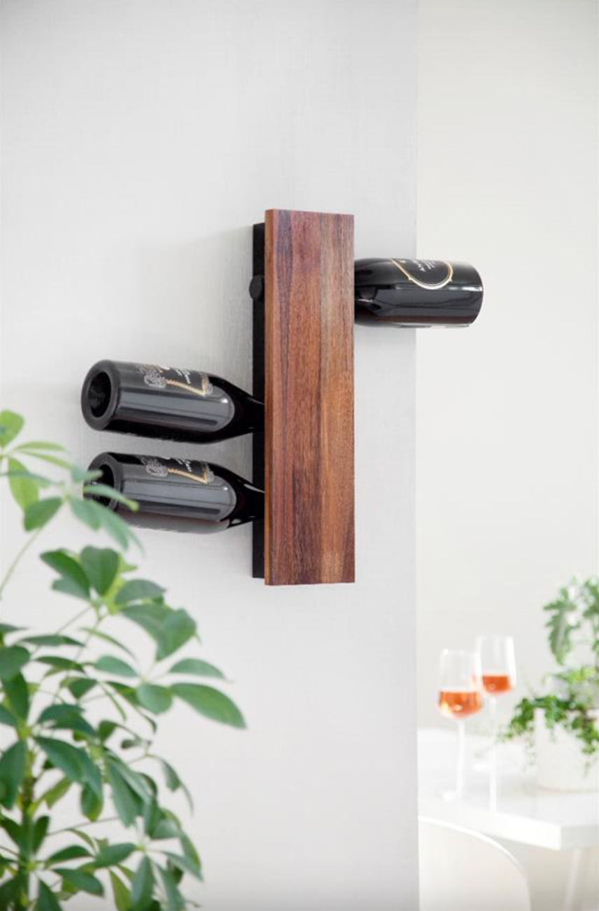 Vinställ för 8 flaskor - Valnöt