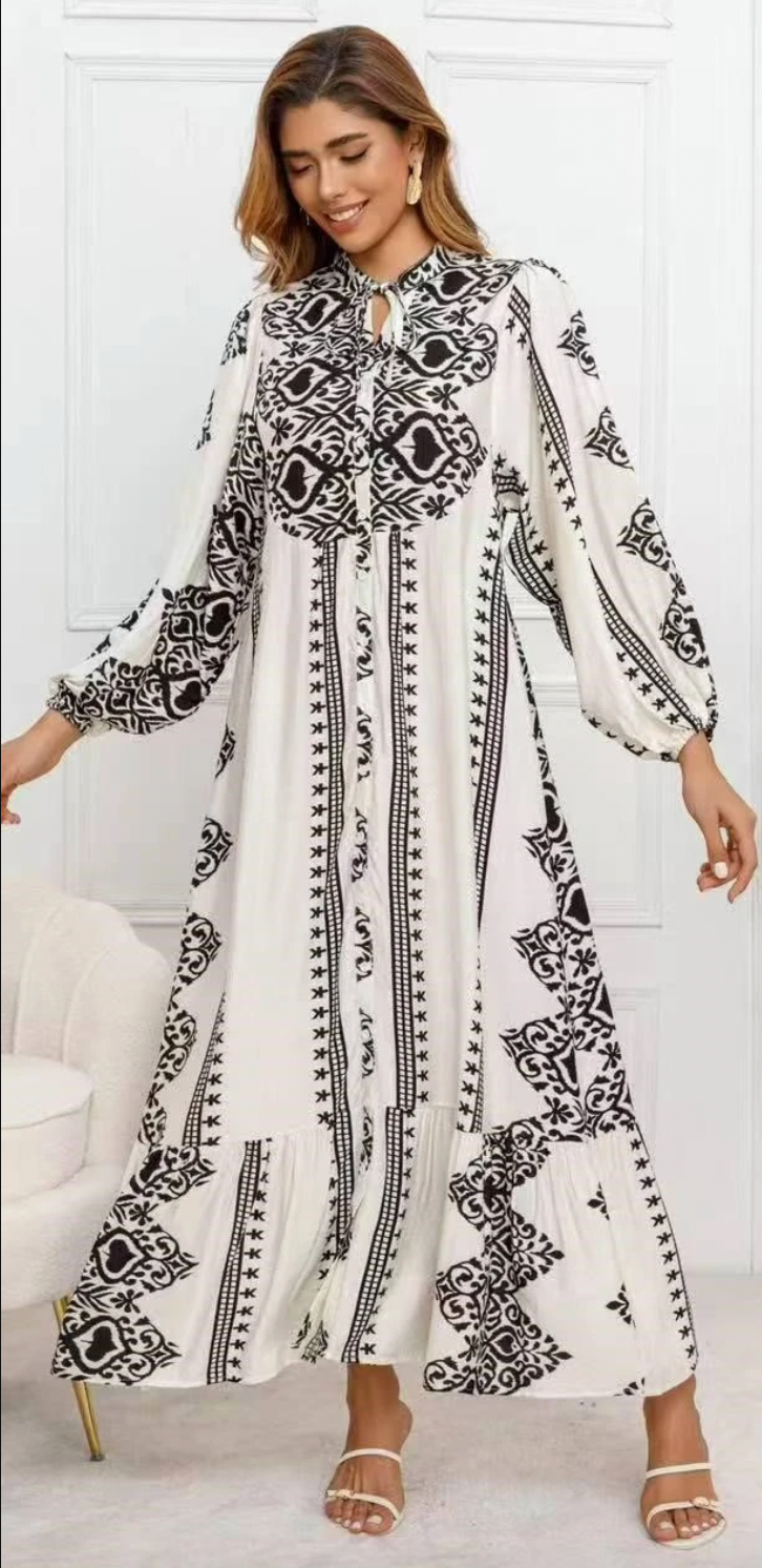 Klänning Beige - Boheme cotton