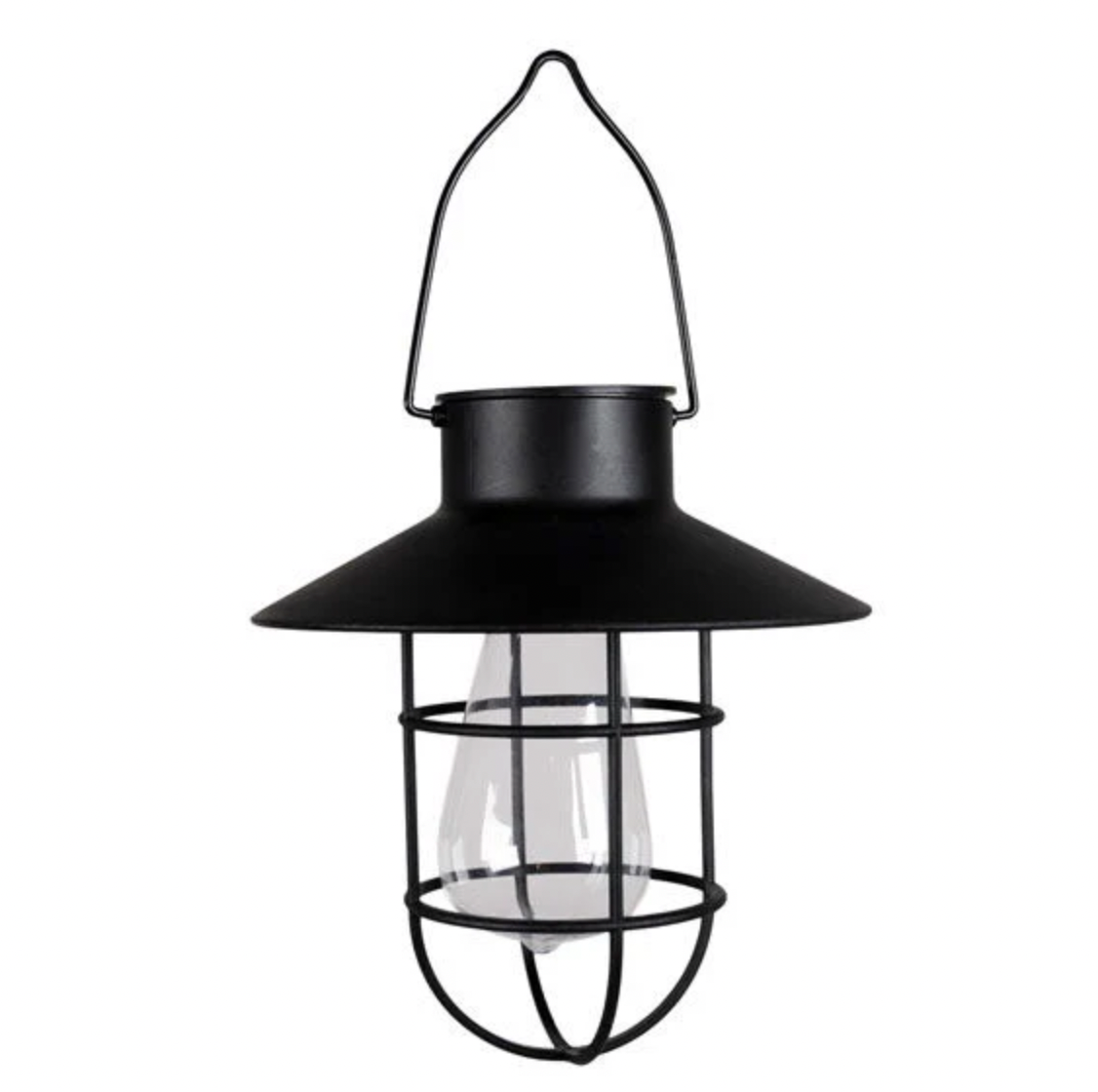 Solar lampa med upphängning - Svart