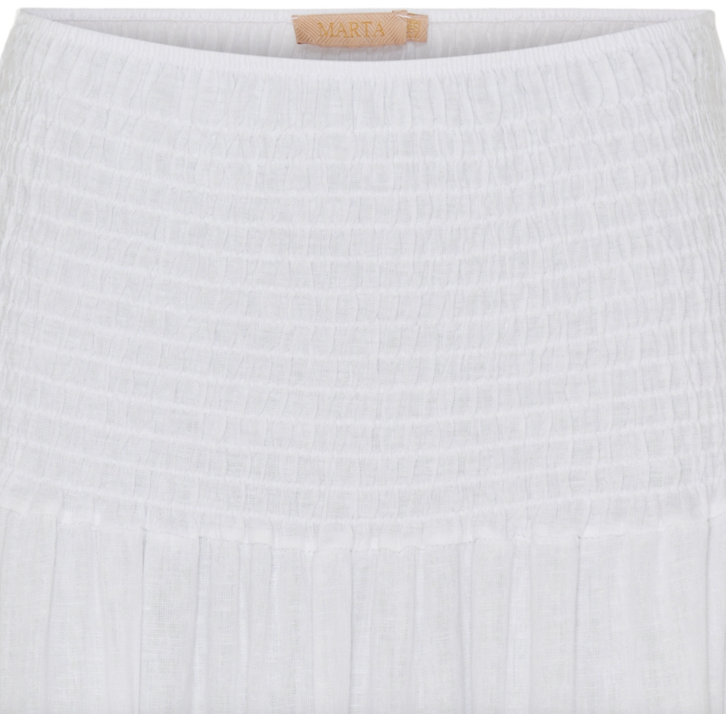 Kjol Linneblandning - Solid vit