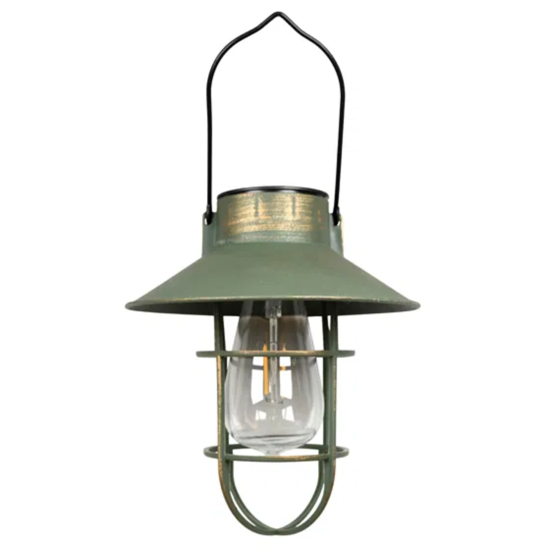 Solar lampa med upphängning - Grön / guld