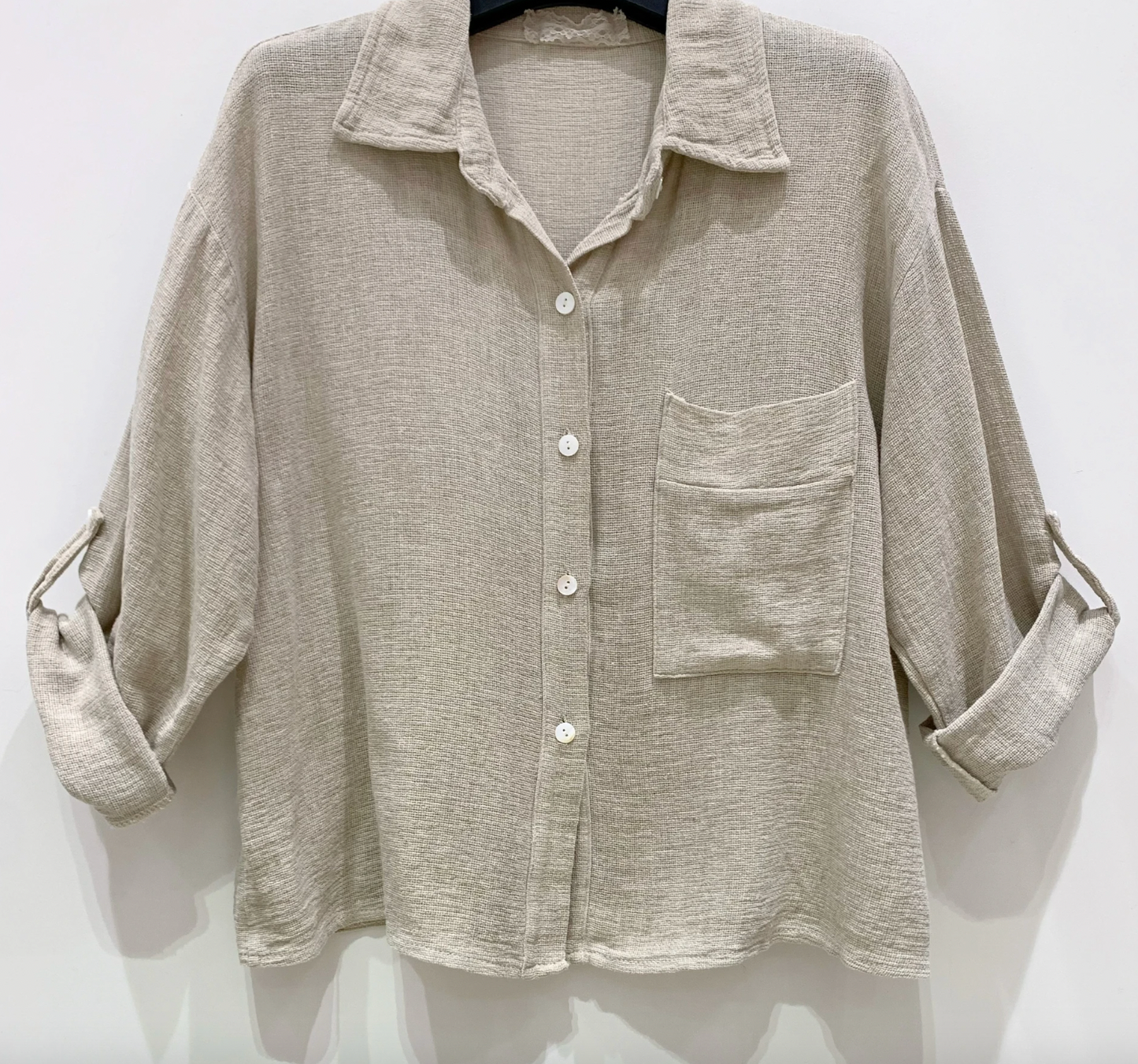 Skjorta Milla - Linnemix beige