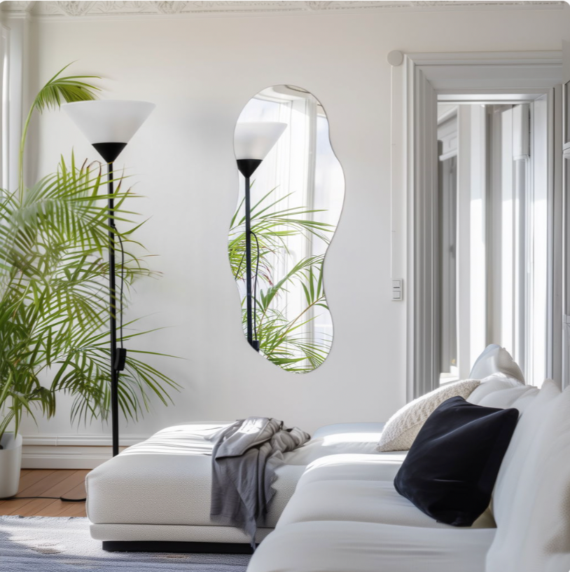 Stilren Akryl Väggspegel – 40 x 80 cm
